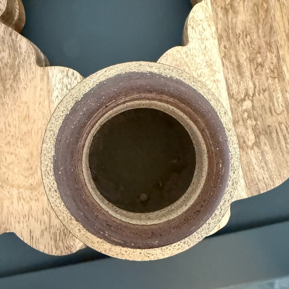 Handmade Rustic Brown Textured Vase - Picture 6 of 6